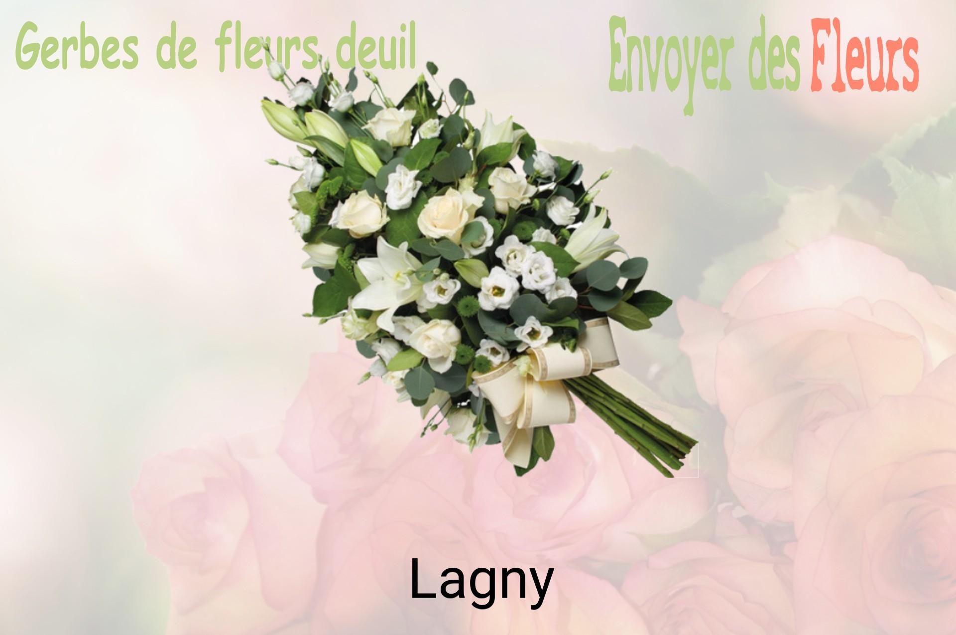 Gerbe de fleurs de deuil livrée à Lagny